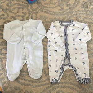 Baby Boys' Ralph Lauren Newborn Footed One-Piece Sleepers - Pack of 2